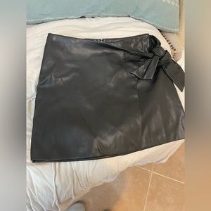 Plus Size Leather Skirt